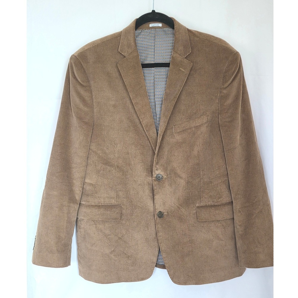 Saddlebred Heritage Corduroy Blazer Elbow Patches Men's 40S Brown Sport Coat